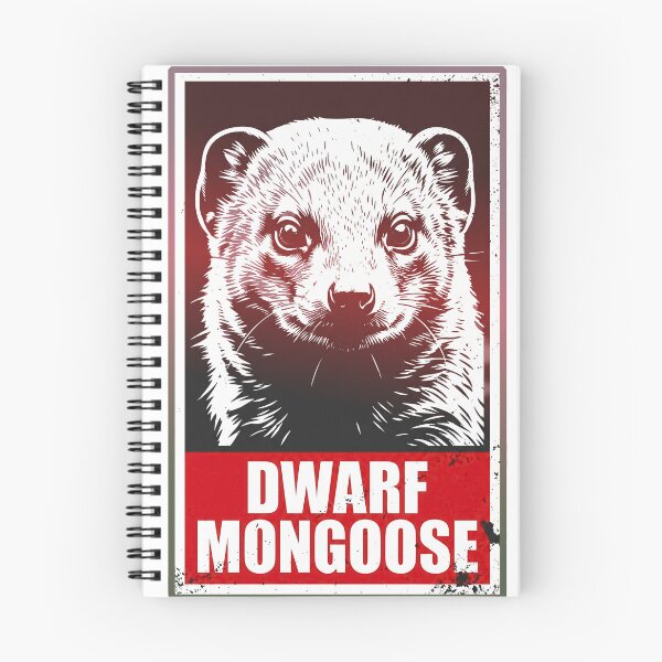 Item preview, Dwarf Mongoose Vintage Wildlife Poster | Retro Animal Illustration [typeA] designed and sold by LOVEARTDESIGN.