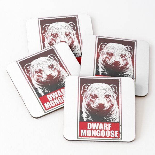 Item preview, Dwarf Mongoose Vintage Wildlife Poster | Retro Animal Illustration [typeA] designed and sold by LOVEARTDESIGN.