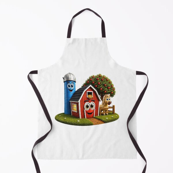 Item preview, Barn Silo Horse Farm Cartoon designed and sold by Scott Hayes.