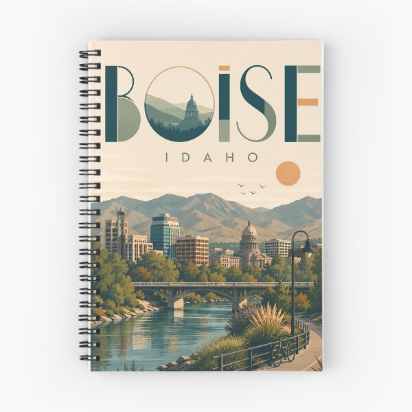 Item preview, Boise Idaho State Capitol and Boise River Greenbelt with Treasure Valley Skyline designed and sold by Places On Earth.