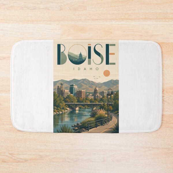 Item preview, Boise Idaho State Capitol and Boise River Greenbelt with Treasure Valley Skyline designed and sold by Places On Earth.