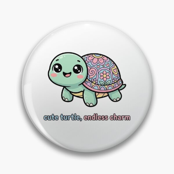 Item preview, Cute Turtle, Endless Charm | Kawaii Floral Turtle Cartoon Design designed and sold by morning sun.