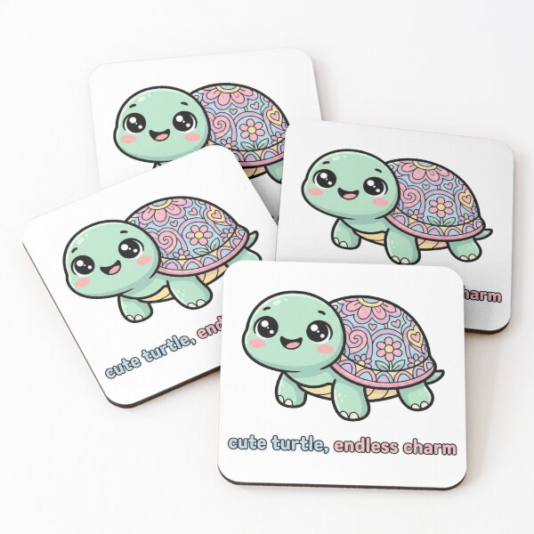Item preview, Cute Turtle, Endless Charm | Kawaii Floral Turtle Cartoon Design designed and sold by morning sun.