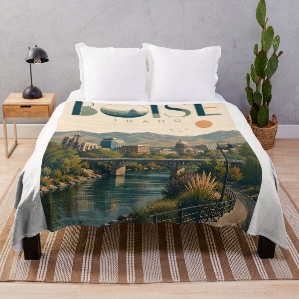 Item preview, Boise Idaho State Capitol and Boise River Greenbelt with Treasure Valley Skyline designed and sold by Places On Earth.