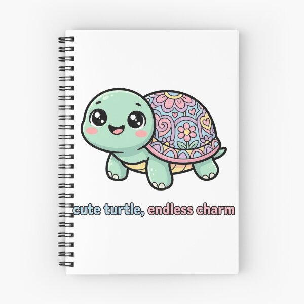 Item preview, Cute Turtle, Endless Charm | Kawaii Floral Turtle Cartoon Design designed and sold by morning sun.