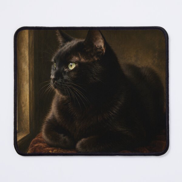 Item preview, Bobby – Black Cat Memorial Portrait | Elegant Gothic Pet Tribute Art designed and sold by ttrimm.