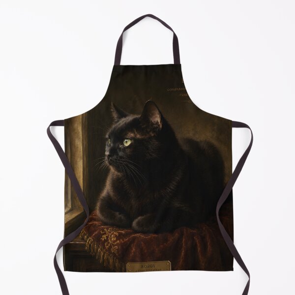 Item preview, Bobby – Black Cat Memorial Portrait | Elegant Gothic Pet Tribute Art designed and sold by ttrimm.