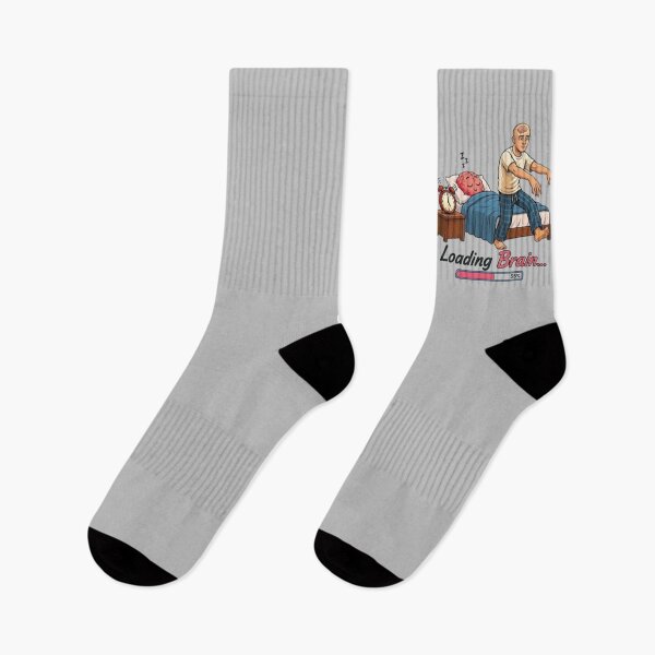 Item preview, Loading Brain Funny Sleepwalking Man Morning Humor Illustration designed and sold by Northern Glow Art.