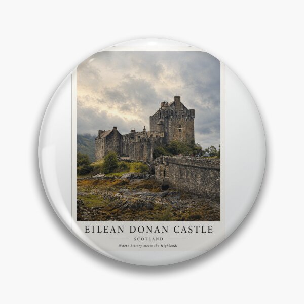 Item preview, Eilean Donan Castle Scotland Travel Poster | Iconic Highland Castle Wall Art designed and sold by Wandered North.