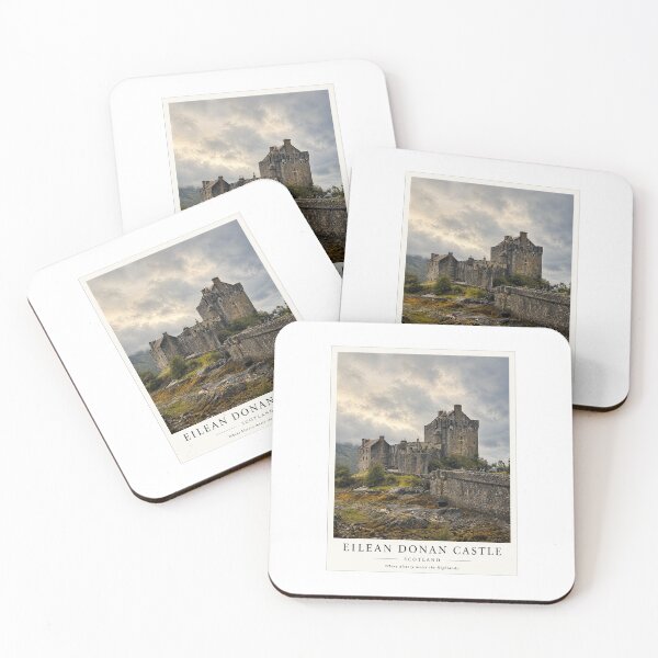 Item preview, Eilean Donan Castle Scotland Travel Poster | Iconic Highland Castle Wall Art designed and sold by Wandered North.