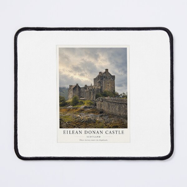 Item preview, Eilean Donan Castle Scotland Travel Poster | Iconic Highland Castle Wall Art designed and sold by Wandered North.