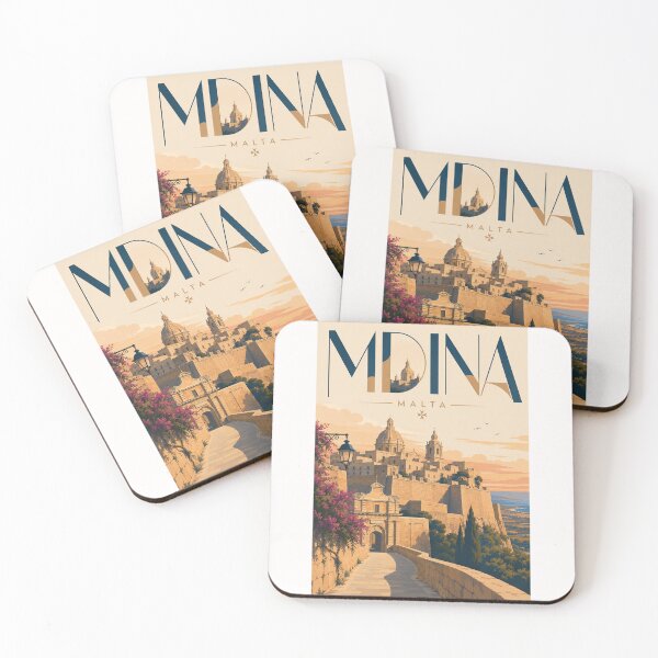 Item preview, Mdina Malta Silent City Bastions and Baroque Cathedral Skyline designed and sold by Places On Earth.