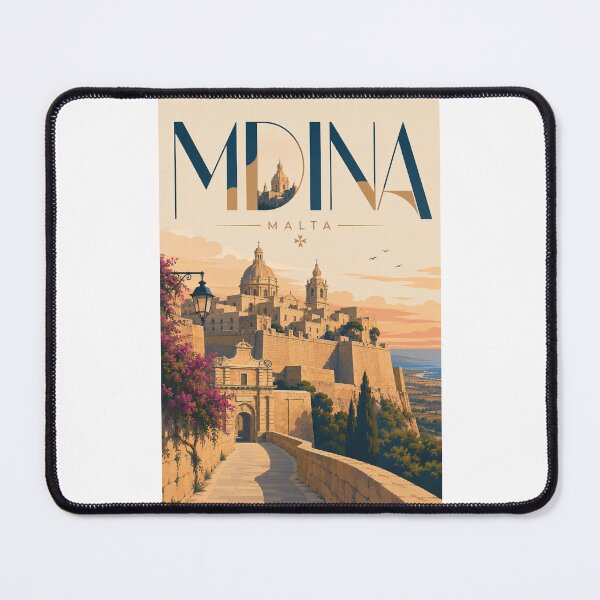 Item preview, Mdina Malta Silent City Bastions and Baroque Cathedral Skyline designed and sold by Places On Earth.