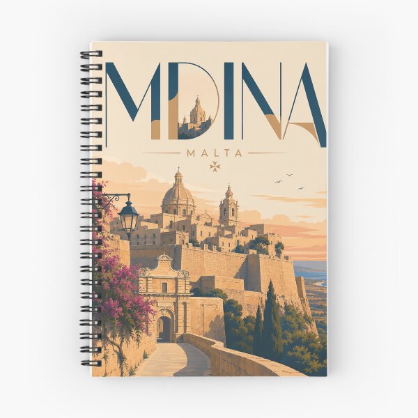 Item preview, Mdina Malta Silent City Bastions and Baroque Cathedral Skyline designed and sold by Places On Earth.