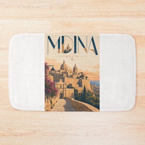Item preview, Mdina Malta Silent City Bastions and Baroque Cathedral Skyline designed and sold by Places On Earth.