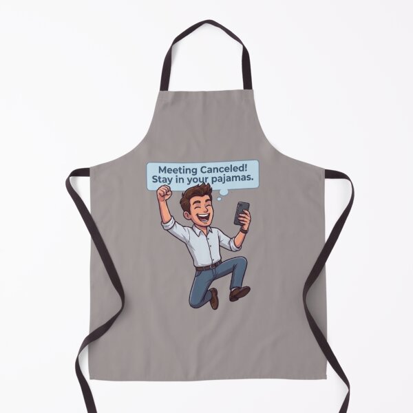 Item preview, Meeting Canceled Stay In Your Pajamas Funny Remote Work Illustration designed and sold by Northern Glow Art.