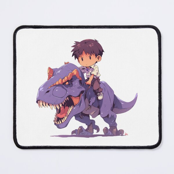Item preview, Shinji Ikari Neon Genesis Evangelion Purple Dinosaur Chibi Ride designed and sold by Dashsopaner.