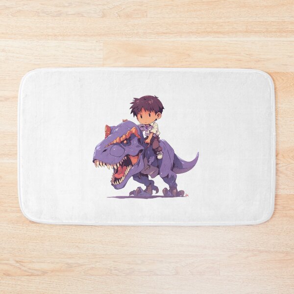 Item preview, Shinji Ikari Neon Genesis Evangelion Purple Dinosaur Chibi Ride designed and sold by Dashsopaner.