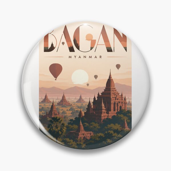 Item preview, Bagan Myanmar Ancient Temples and Sunrise Pagoda Plain designed and sold by Places On Earth.