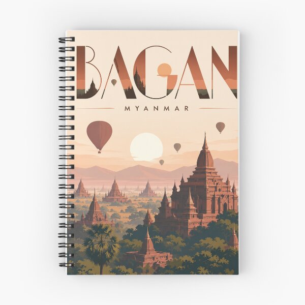 Item preview, Bagan Myanmar Ancient Temples and Sunrise Pagoda Plain designed and sold by Places On Earth.