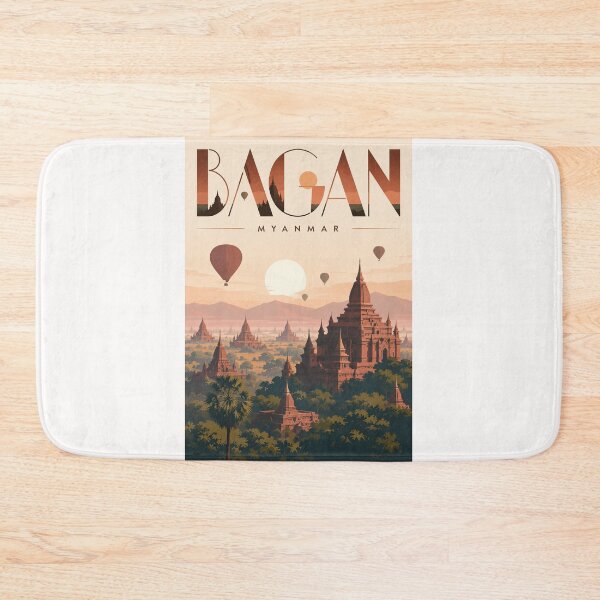 Item preview, Bagan Myanmar Ancient Temples and Sunrise Pagoda Plain designed and sold by Places On Earth.