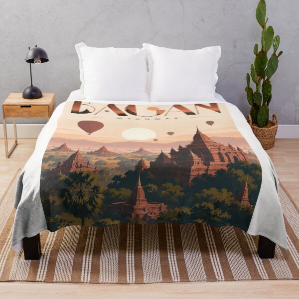 Item preview, Bagan Myanmar Ancient Temples and Sunrise Pagoda Plain designed and sold by Places On Earth.