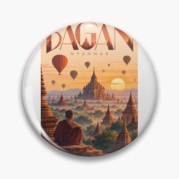 Item preview, Bagan Myanmar Hot Air Balloons over Ancient Pagoda Valley designed and sold by Places On Earth.