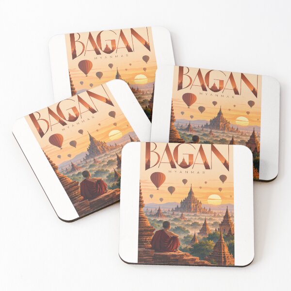 Item preview, Bagan Myanmar Hot Air Balloons over Ancient Pagoda Valley designed and sold by Places On Earth.