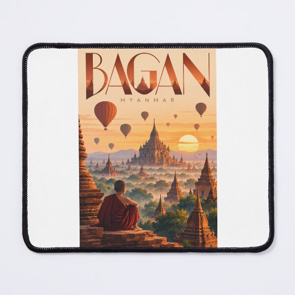 Item preview, Bagan Myanmar Hot Air Balloons over Ancient Pagoda Valley designed and sold by Places On Earth.