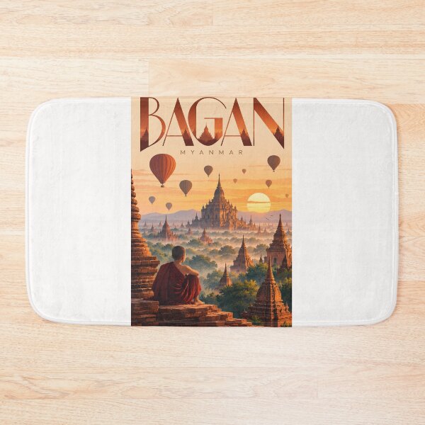 Item preview, Bagan Myanmar Hot Air Balloons over Ancient Pagoda Valley designed and sold by Places On Earth.