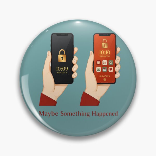 Item preview, Maybe Something Happened Funny Phone Addiction Checking Screen Illustration designed and sold by Northern Glow Art.