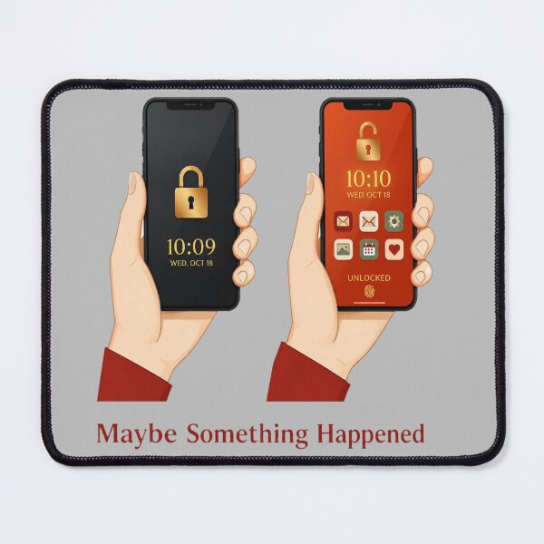 Item preview, Maybe Something Happened Funny Phone Addiction Checking Screen Illustration designed and sold by Northern Glow Art.