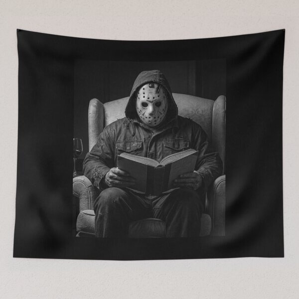 Item preview, Jason Voorhees Tshirts Funny Halloween Jason Is Reading Books designed and sold by Dibarassi.