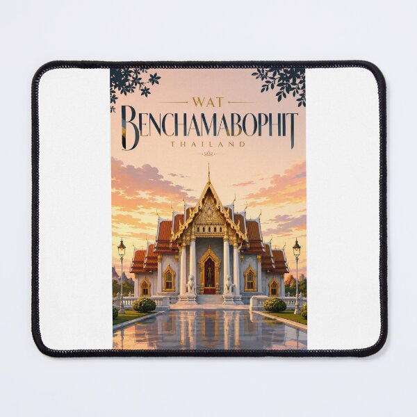 Item preview, Wat Benchamabophit Bangkok Marble Temple Thailand designed and sold by Places On Earth.