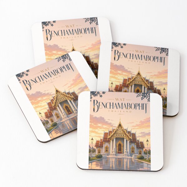 Item preview, Wat Benchamabophit Bangkok Marble Temple Thailand designed and sold by Places On Earth.