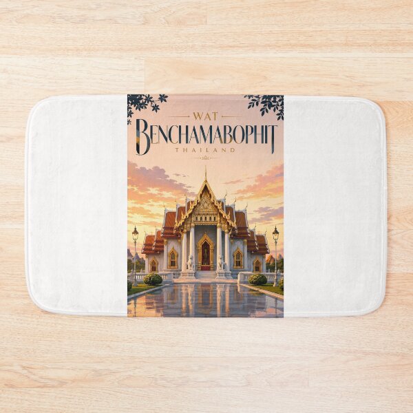 Item preview, Wat Benchamabophit Bangkok Marble Temple Thailand designed and sold by Places On Earth.