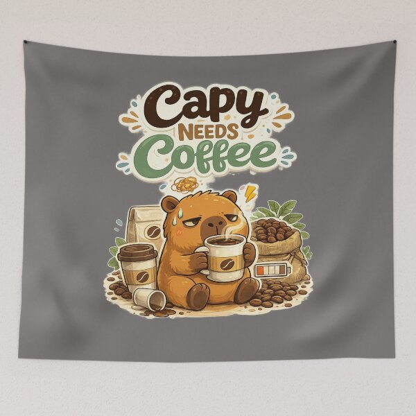 Item preview, Capy Needs Coffee – Funny Capybara Coffee Lover T-Shirt designed and sold by DailyTrendFinds.