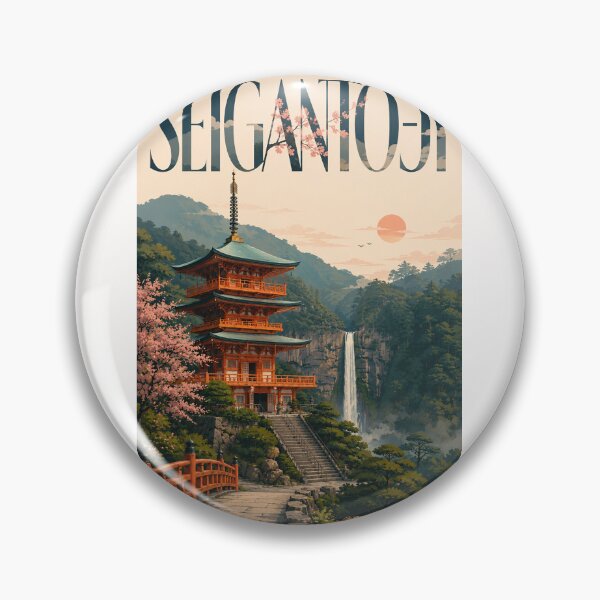 Item preview, Seiganto ji Pagoda and Nachi Falls Wakayama Japan designed and sold by Places On Earth.