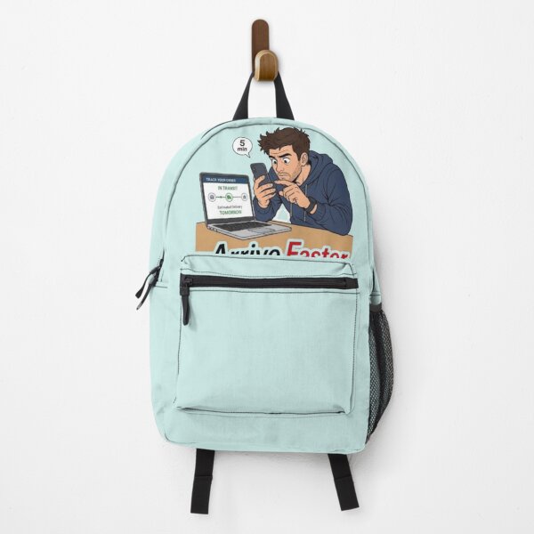 Item preview, Arrive Faster Funny Online Shopping Order Tracking Illustration designed and sold by Northern Glow Art.