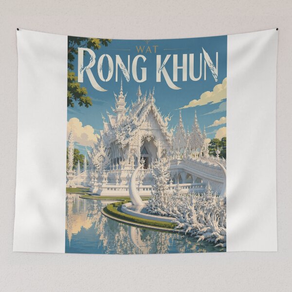 Item preview, Wat Rong Khun Chiang Rai White Temple Thailand designed and sold by Places On Earth.