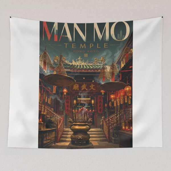 Item preview, Man Mo Temple Hong Kong Sheung Wan Heritage Landmark designed and sold by Places On Earth.