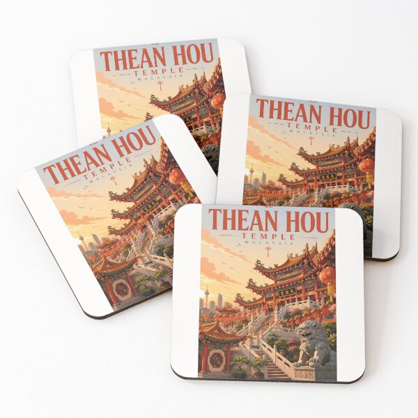 Item preview, Thean Hou Temple Kuala Lumpur Malaysia Chinese Temple with KL Skyline designed and sold by Places On Earth.