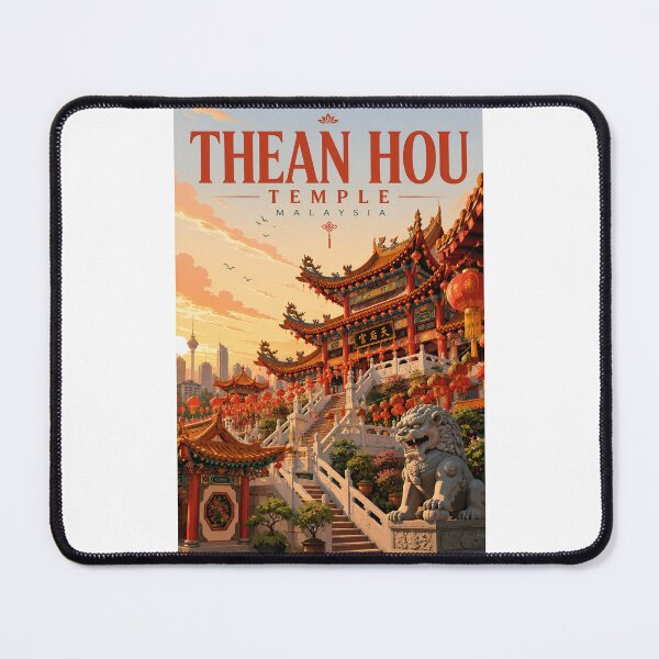 Item preview, Thean Hou Temple Kuala Lumpur Malaysia Chinese Temple with KL Skyline designed and sold by Places On Earth.