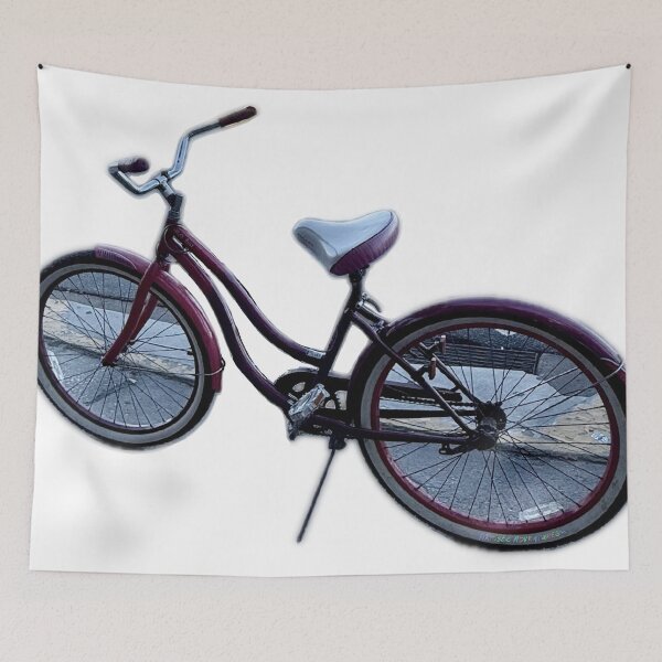 Item preview, Burgundy Beach Cruiser Bicycle | Vintage Coastal Photography designed and sold by aadventures.