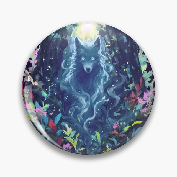 Item preview, Magic wolf of the garden sticker designed and sold by DesignPMG.