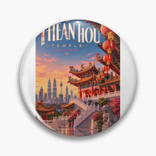 Artikelvorschau, Thean Hou Tempel Kuala Lumpur Malaysia mit Petronas Towers Skyline entworfen und verkauft von Places On Earth.