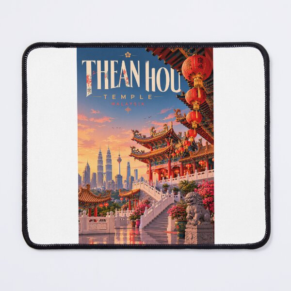 Item preview, Thean Hou Temple Kuala Lumpur Malaysia with Petronas Towers Skyline designed and sold by Places On Earth.