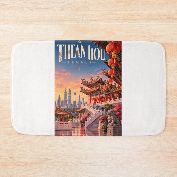 Item preview, Thean Hou Temple Kuala Lumpur Malaysia with Petronas Towers Skyline designed and sold by Places On Earth.
