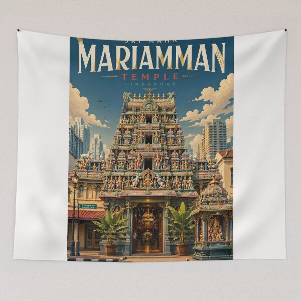 Item preview, Sri Maha Mariamman Temple Chinatown Singapore Hindu Landmark designed and sold by Places On Earth.