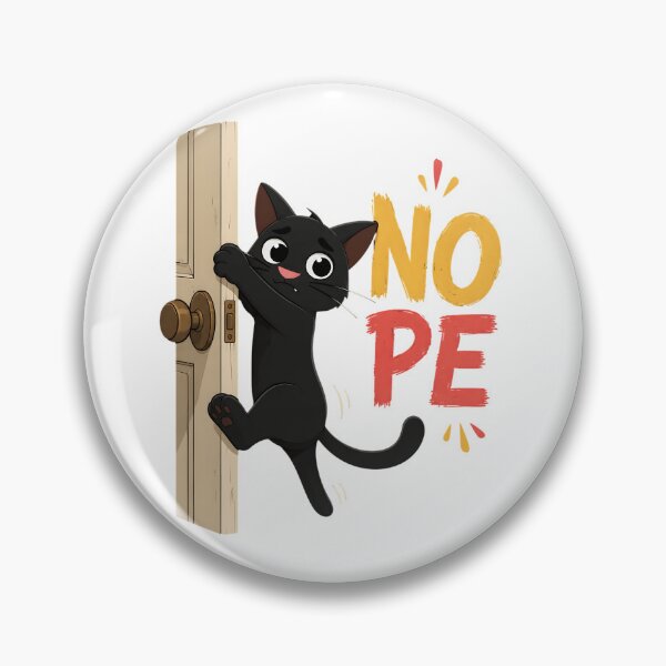 Item preview, Funny Black Cat Nope Door designed and sold by Joseego.